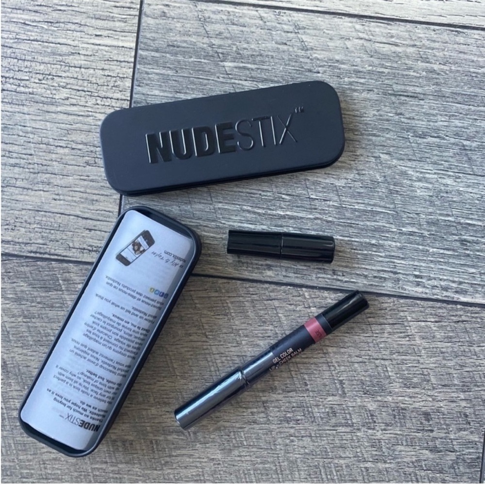 NEW Nudestix Gel Color Lip + Cheek Balm in Travel Tin with Mirror